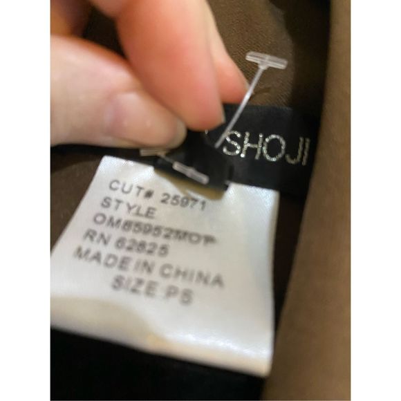 Tadashi Shoji Tiered Ombre Brown Gold Dress, Size Small Petite, MSRP $350 - Picture 4 of 10